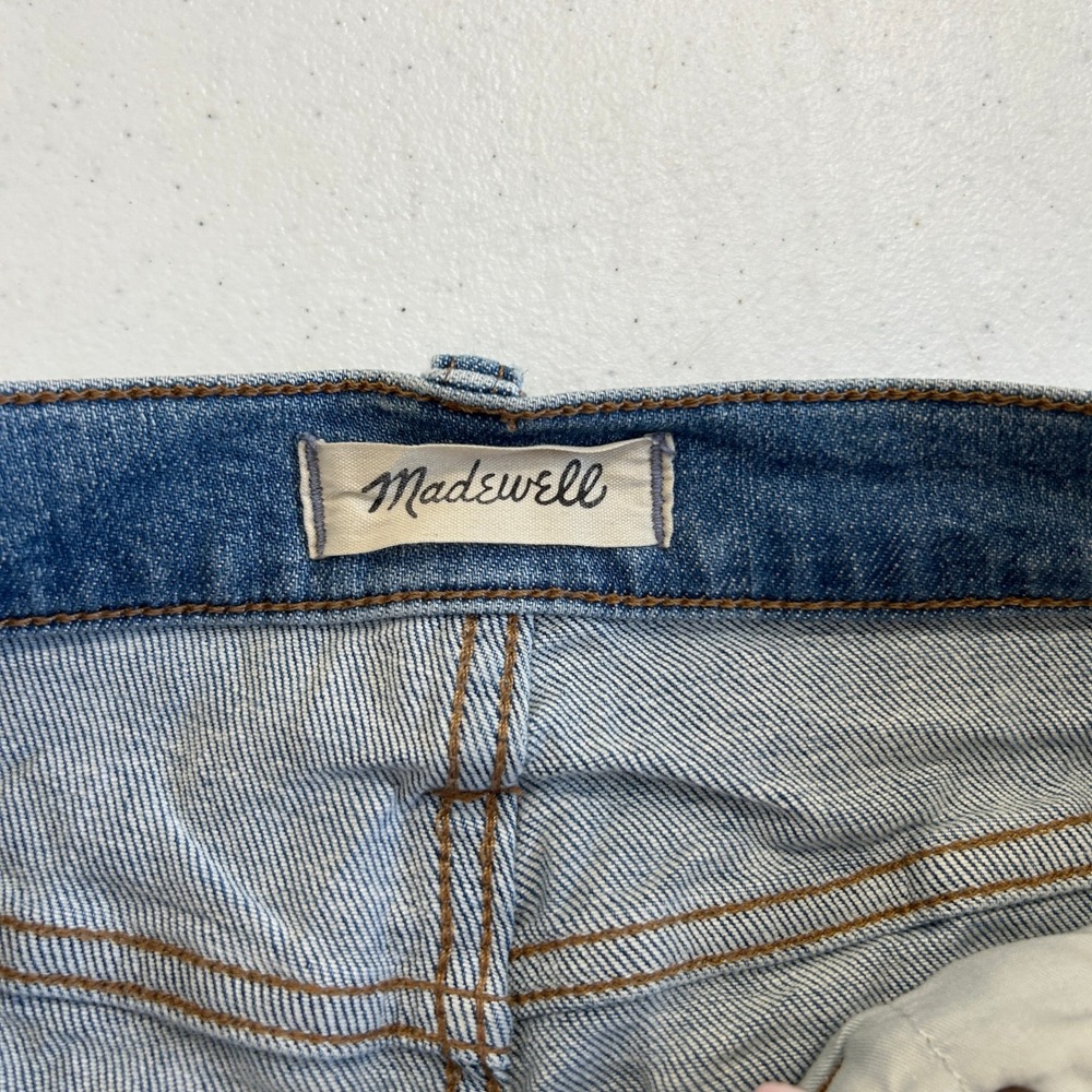 Madewell Stovepipe Jeans 27P Medium Wash Blue High Rise Straight Leg Denim - Picture 3 of 8